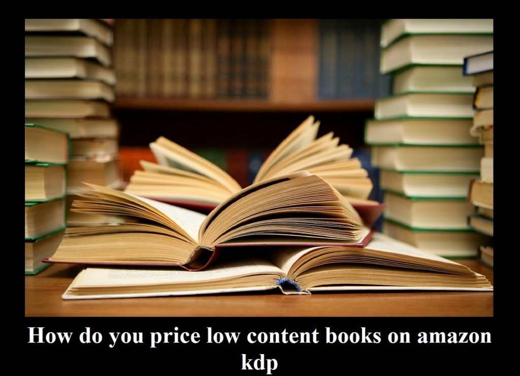 short guide on how do you price low content books on amazon kdp
